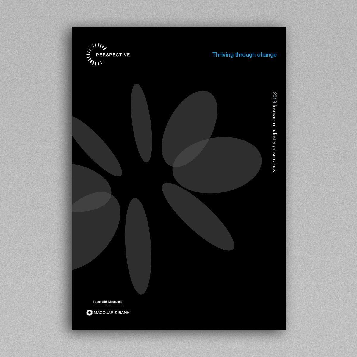 Image of front cover of insurance industry pulse check report on a grey background