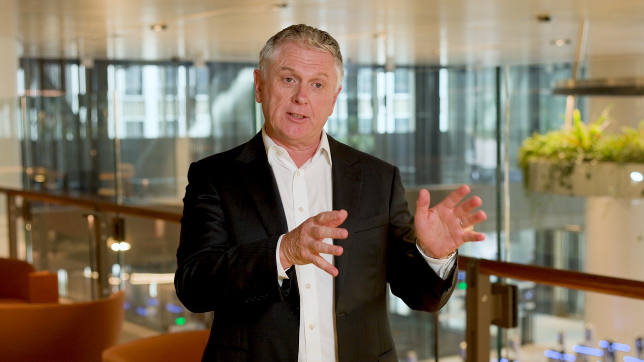 Ric Deverell talking to camera