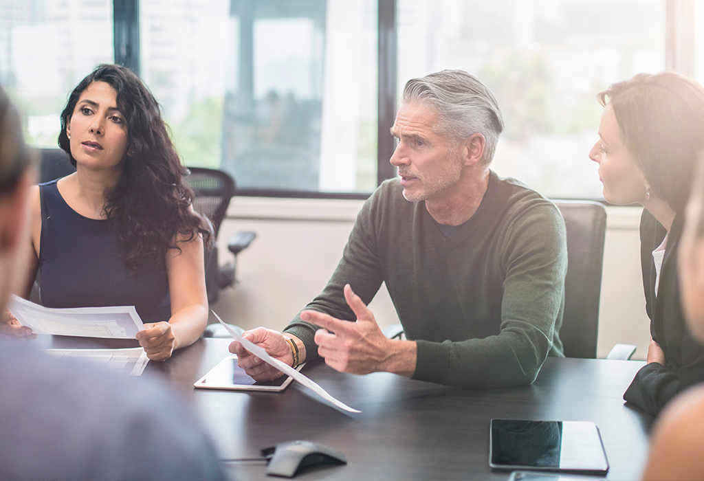 Business people discussing in meeting room