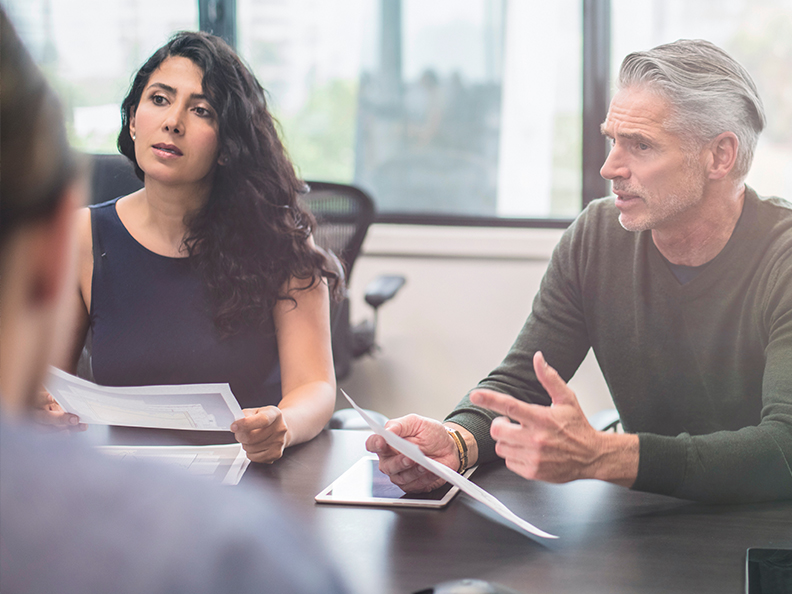 Business people discussing in meeting room