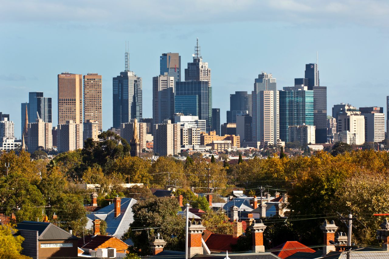 View of the city skyline and buildings