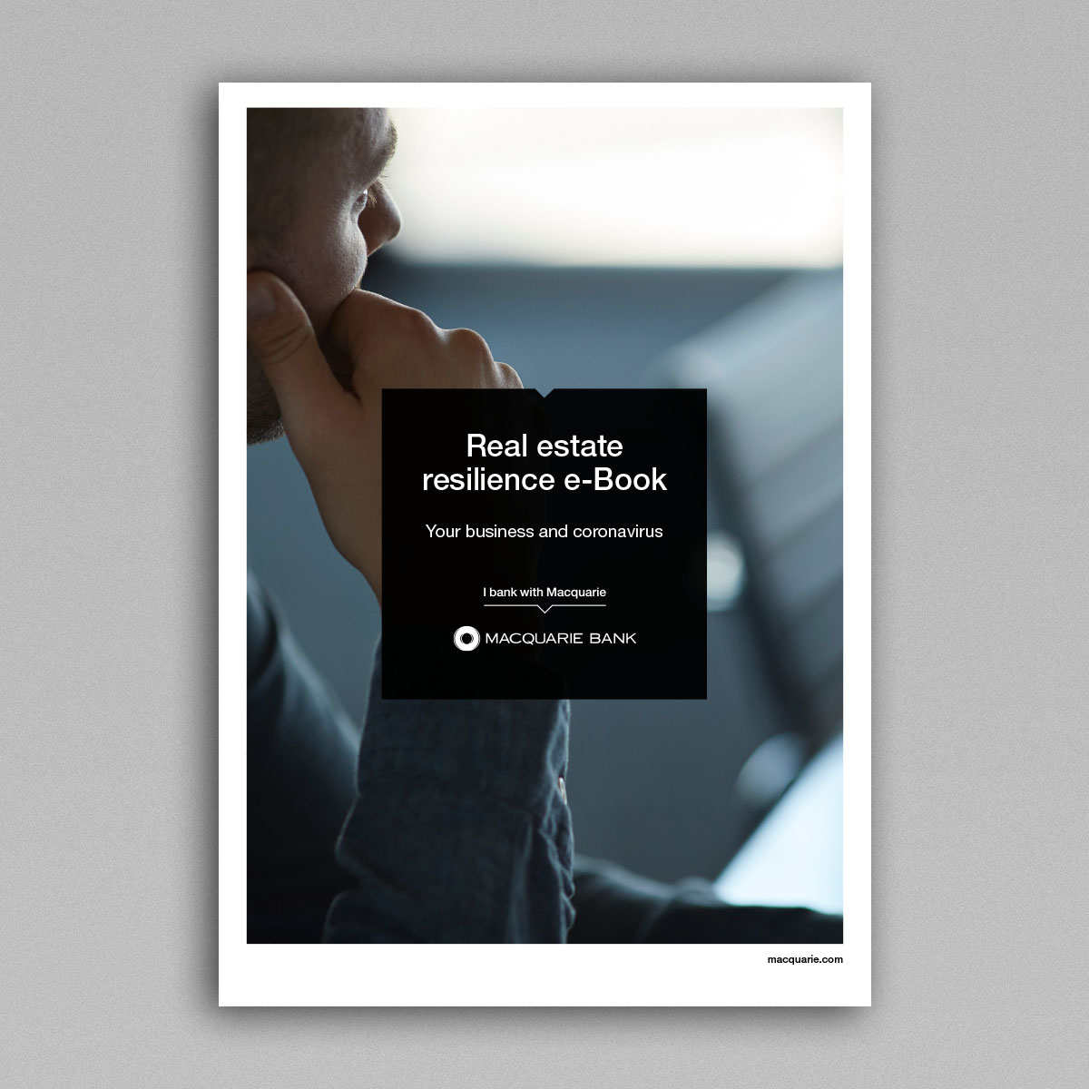 Image of front cover of Covid 19 Real Estate Resilience eBook on a grey background