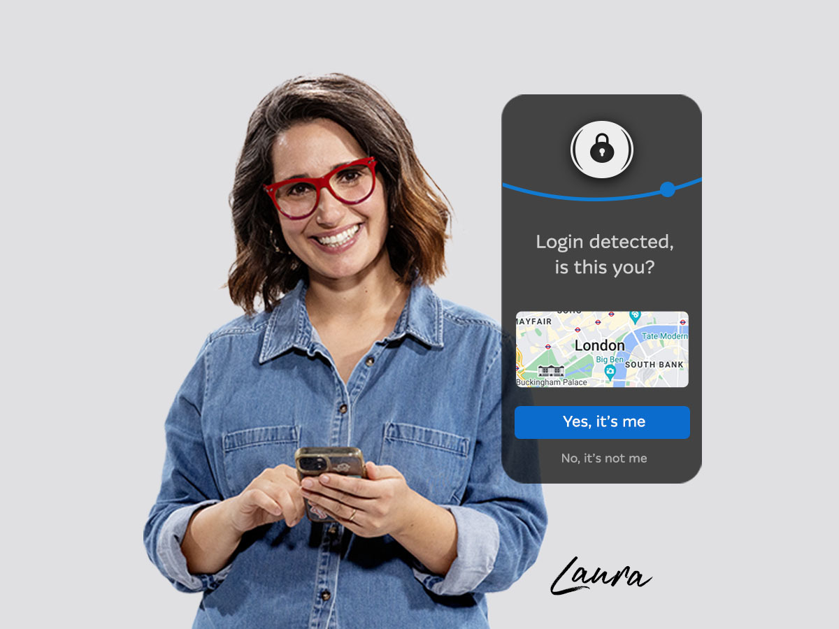 Mobile phone showing Authenticator app with login detected