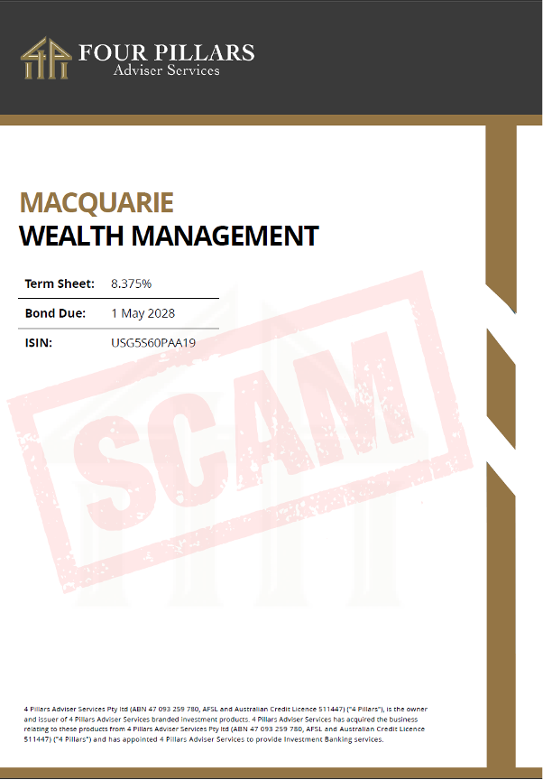 4 Pillars scam example