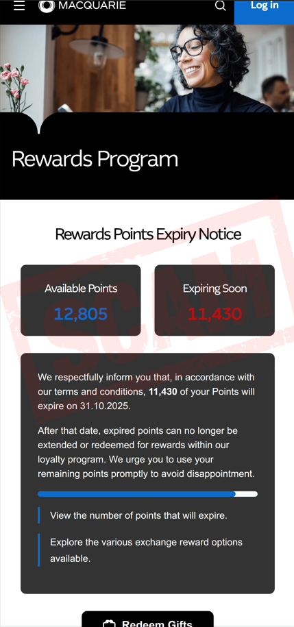 Example GIM trading scam