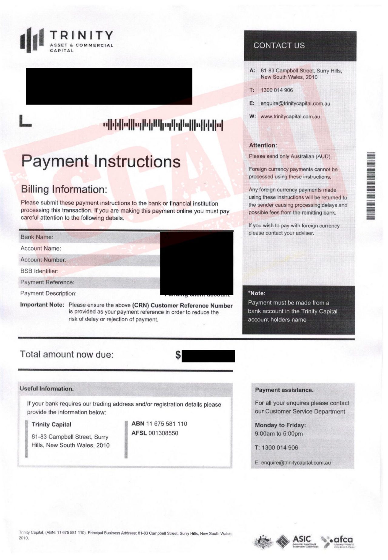 Example Macquarie branded bond scam