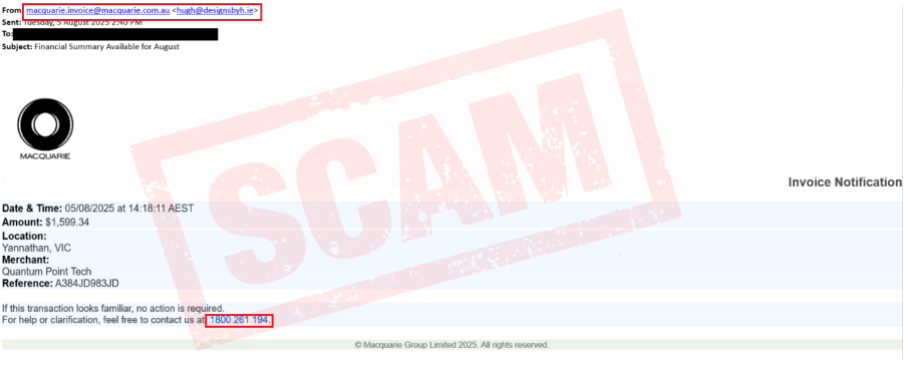 August scam email example 4