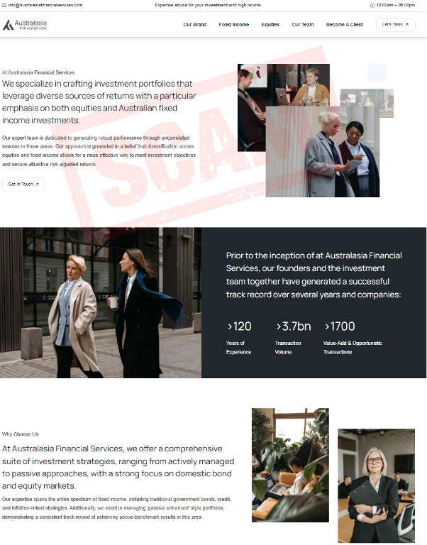 Example GIM trading scam
